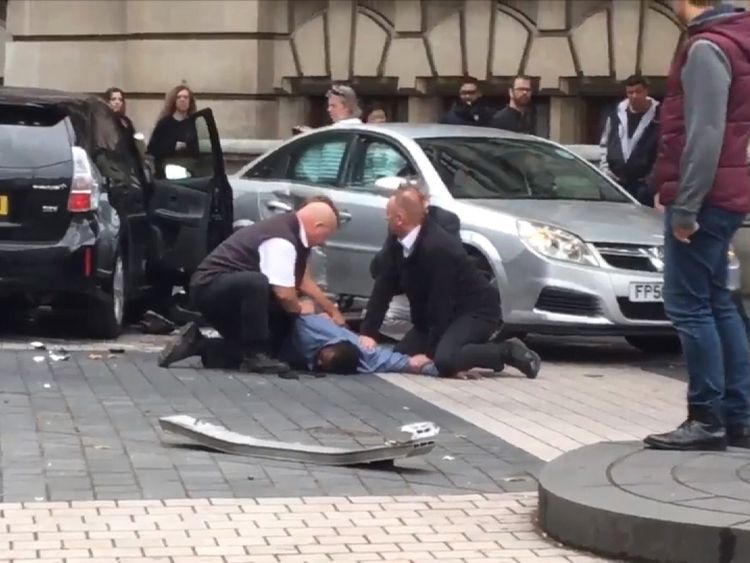 Man being detained