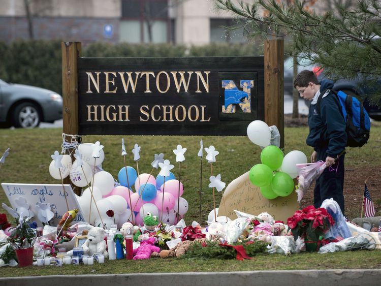 The shooting at Sandy Hook Elementary School in 2012