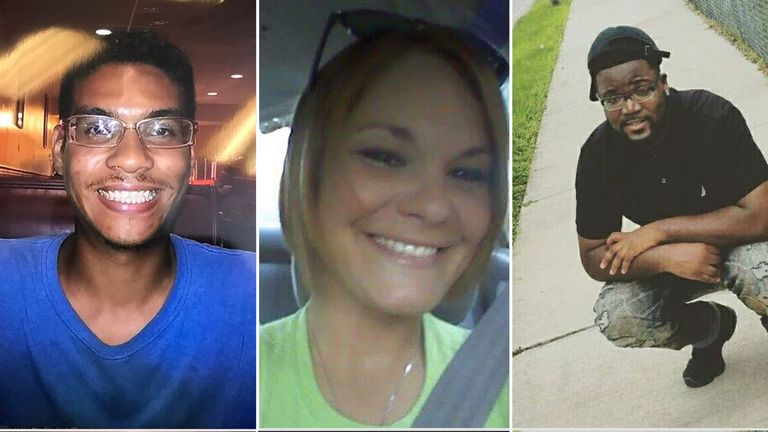 Anthony Naiboa, Monica Hoffa and Benjamin Mitchell have all been shot and killed in the same Tampa neighbourhood. Pic: Tampa PD