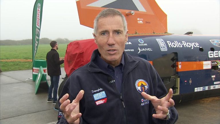 The man behind the wheel of supersonic car. Andy Green gives us a closer look at the bloodhound SSC.