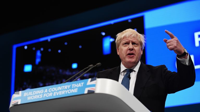 Boris Johnson's speech at the Conservative party conference