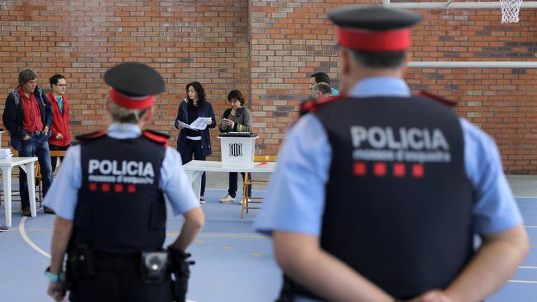 Local Catalan police have allowed the voting to go ahead