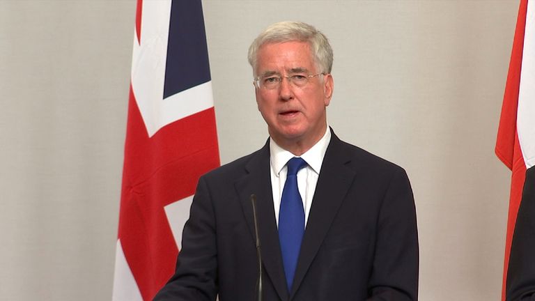 Michael Fallon warns that anyone fighting for IS is a legitimate target for RAF or US missiles in Iraq and Syria
