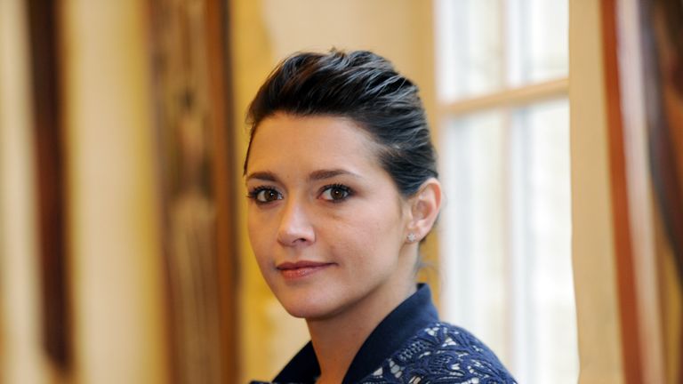 French actress Emma De Caunes poses during a presentation of the film &#39;Les chateaux de sable&#39; at the Gantois Hotel in Lille on March 24, 2015. AFP PHOTO / FRANCOIS LO PRESTI (Photo credit should read FRANCOIS LO PRESTI/AFP/Getty Images)