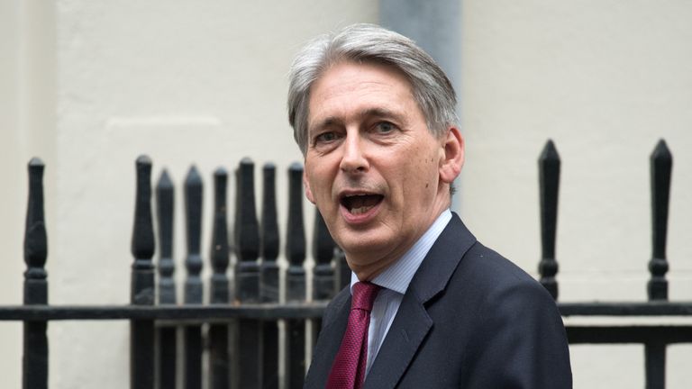 Philip Hammond leaves a recent meeting at Number 10 Downing Street