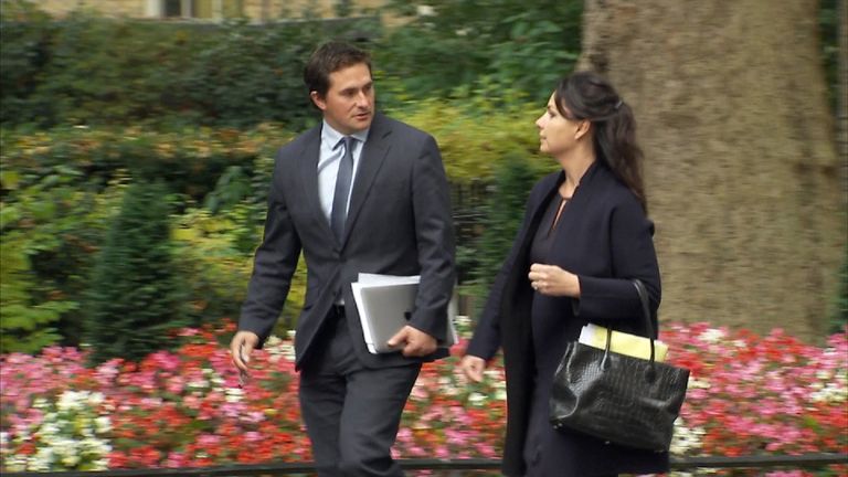Tory MPs Heidi Allen and Jonny Mercer in Downing Street