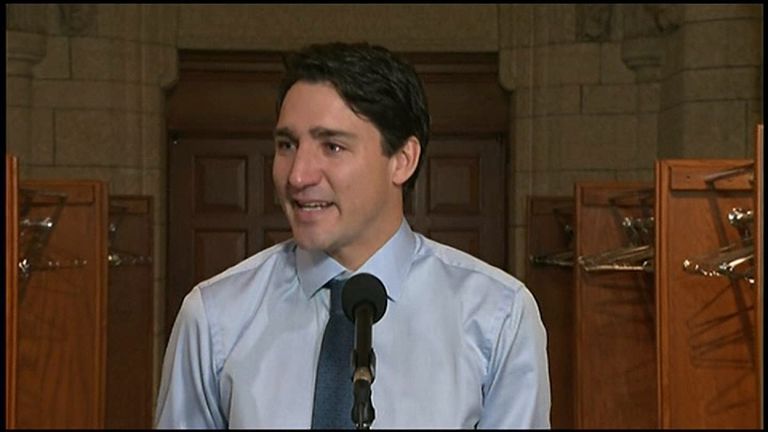 Mr Trudeau says Canada is &#39;less as a country&#39; without Gord Downie