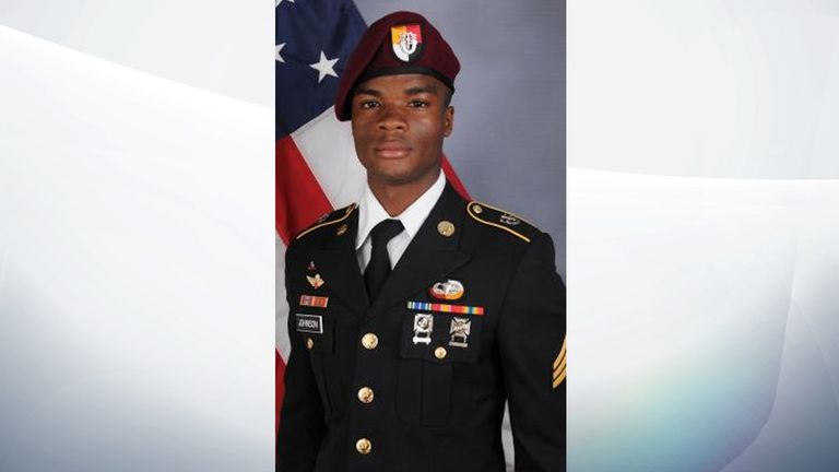 Sgt La David Johnson, 25, was a US Special Forces soldier killed in Niger. Pic: Army handout