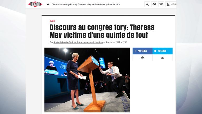 How Liberation covered Theresa May's speech at the Conservative party conference in Manchester
