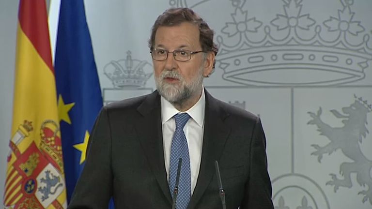 Spanish Prime Minister responds to Catalan MPs&#39; vote to approve independence