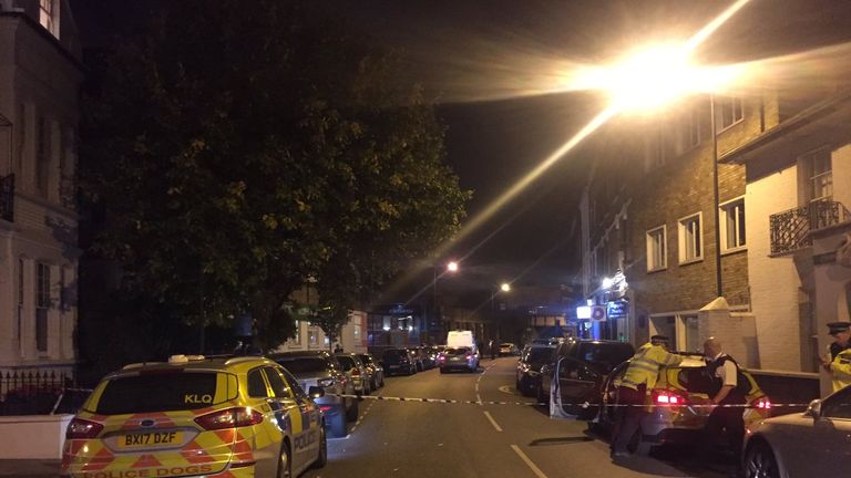 The station is closed, with a police cordon in place