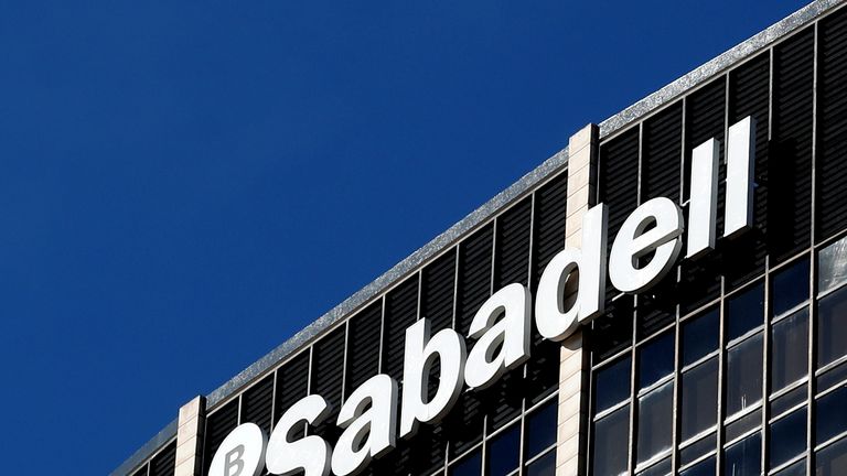 Sabadell bank's headquarters is seen in Barcelona, Spain, October 5, 2017