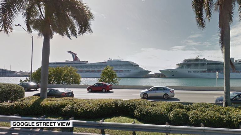 Cruise ships docked at PortMiami