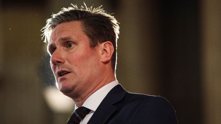 LONDON, ENGLAND - APRIL 25: Shadow Secretary of State for Exiting the European Union Keir Starmer delivers a speech on Labour's Brexit policy at the Institute of Civil Engineers on April 25, 2017 in London, England. Labour today outlined its plan for Brexit, which includes guaranteeing the the rights of EU workers in the UK, ahead of the June 8 general election. (Photo by Jack Taylor/Getty Images)