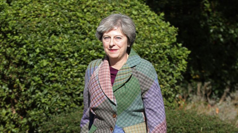 Prime Minister Theresa May arriving for a Macmillan Cancer charity event in Reading