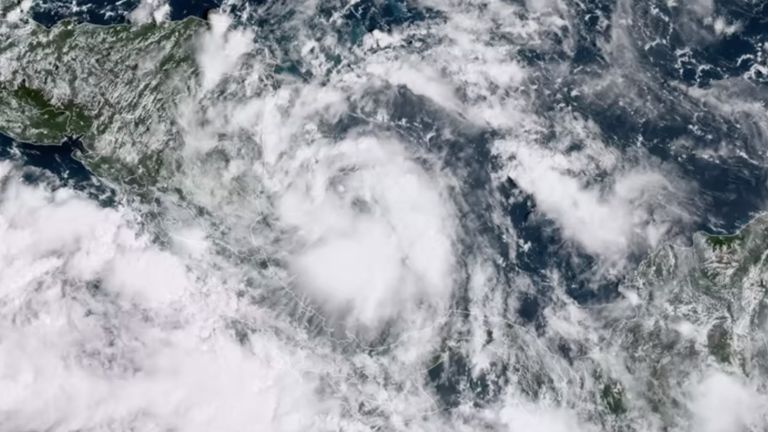 A tropical depression has formed off the Nicaragua coast. Pic: NOAA
