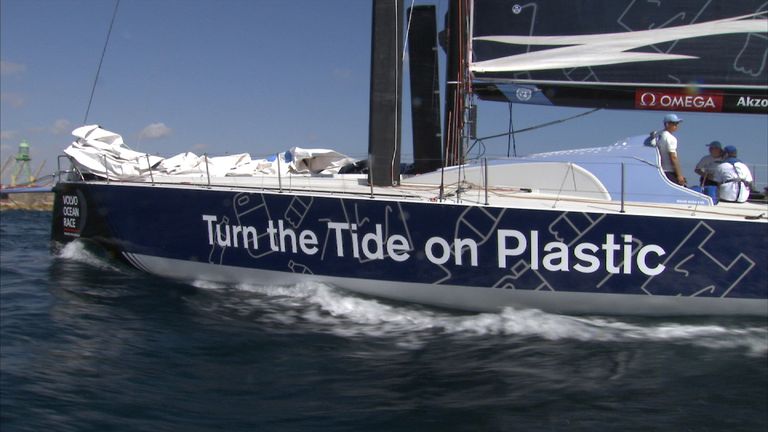 Turn the Tide on Plastic yacht is competing and aiming to highlight the damage being done to the sea by single use plastic