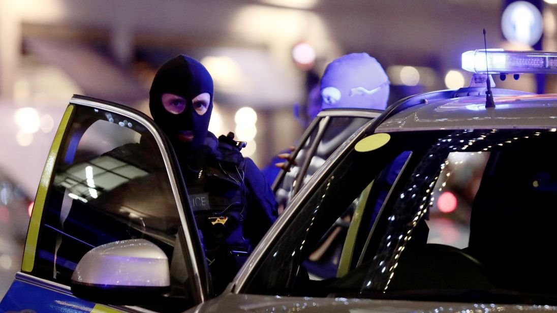 Armed police at the scene in Oxford Street