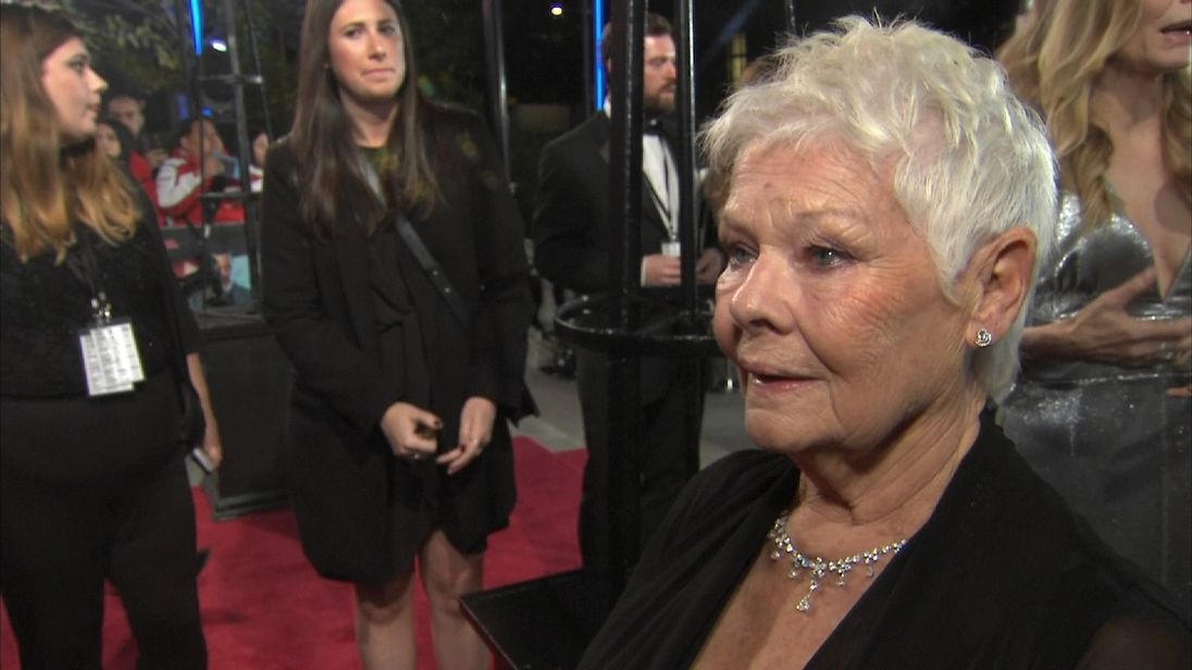 Dame Judi Dench at the premiere of Murder On The Orient Express in London