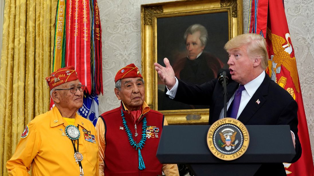 One critic said Mr Trump's quip 'demeaned the contributions' of the veterans