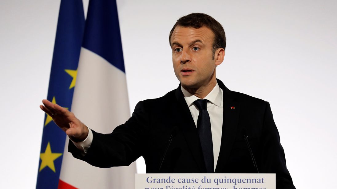 French President Emmanuel Macron vows to criminalise ...