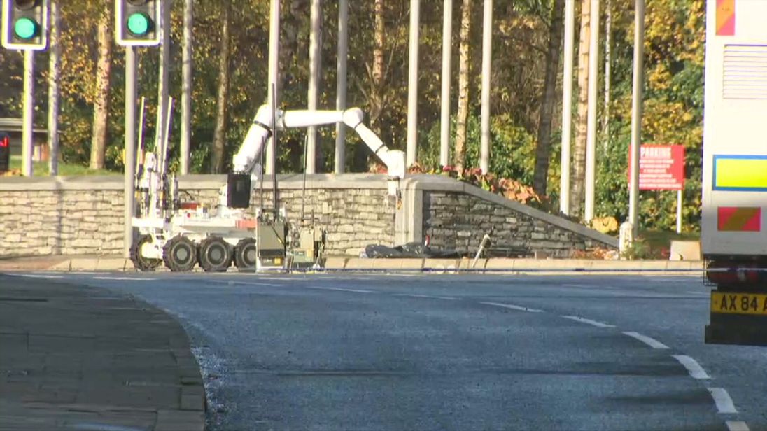 Bomb disposal robot in Omagh