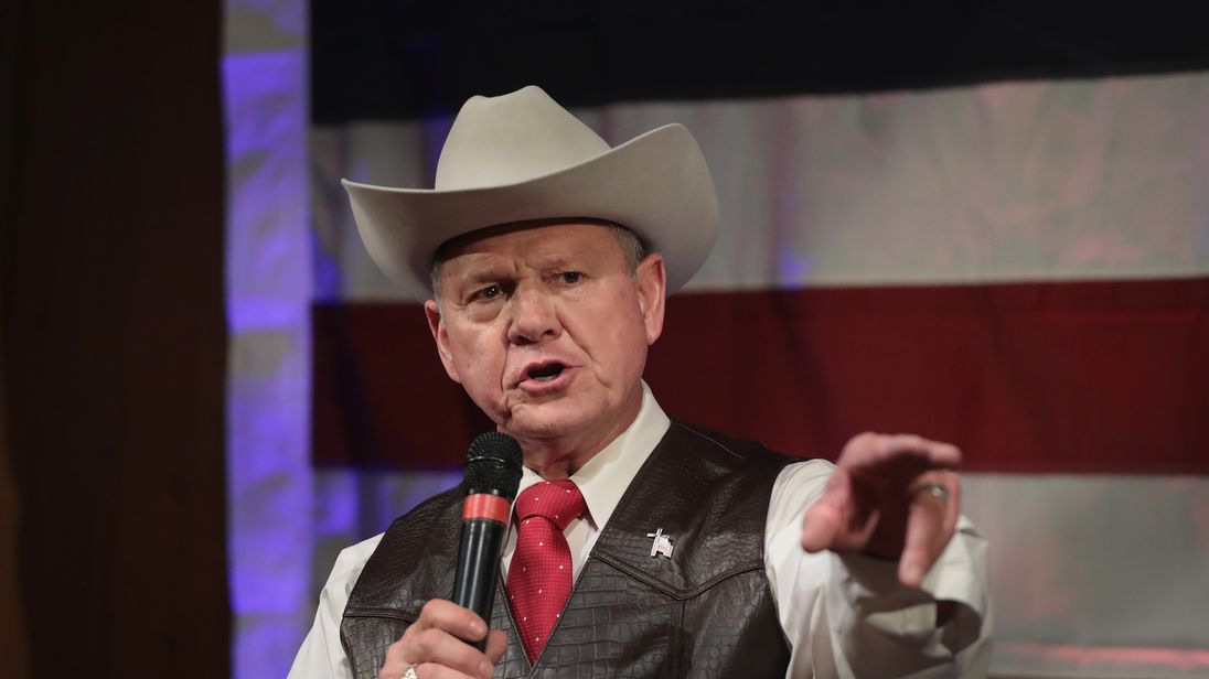 Alabama Republican senate candidate Roy Moore 