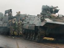 Military vehicles in Zimbabwe