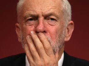 Britain&#39;s opposition Labour party leader Jeremy Corbyn takes part in the first day of the Labour Party Conference in Brighton on September 24, 2017. Britain&#39;s revitalised Labour opposition kicks off its annual conference today with leader Jeremy Corbyn set to lay out his party&#39;s agenda, free from the leadership challenges of previous years