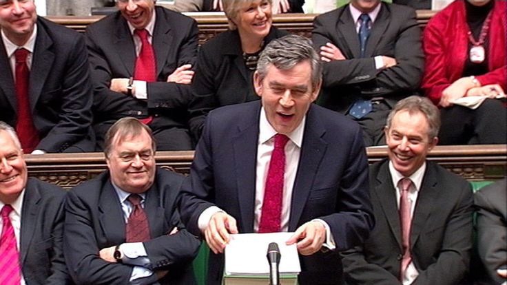 Chancellor of the Exchequer Gordon Brown delivers his Budget speech in the House of Commons