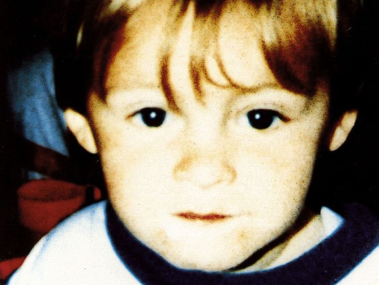 James Bulger, who was aged two when he murdered by 10-year-olds Jon Venables and Robert Thompson in Bootle, Merseyside in 1993