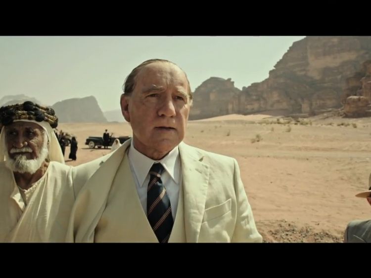 Kevin Spacey in a trailer for Ridley Scott's new movie, before he was cut