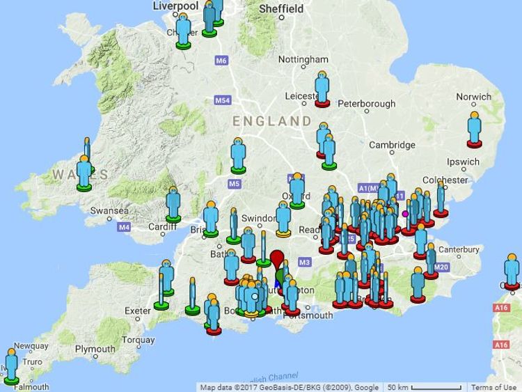 The American Meteor Society's website record of everyone who reported the fireball at midnight on Saturday