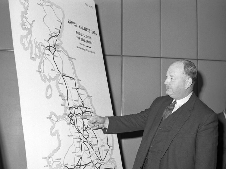 Thousands of stations were axed at Dr Richard Beeching&#39;s recommendation