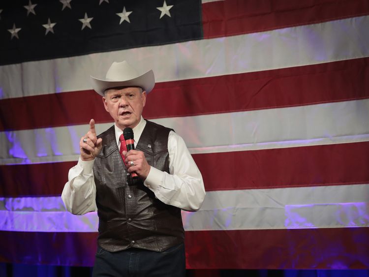 Republican candidate for the US Senate in Alabama, Roy Moore
