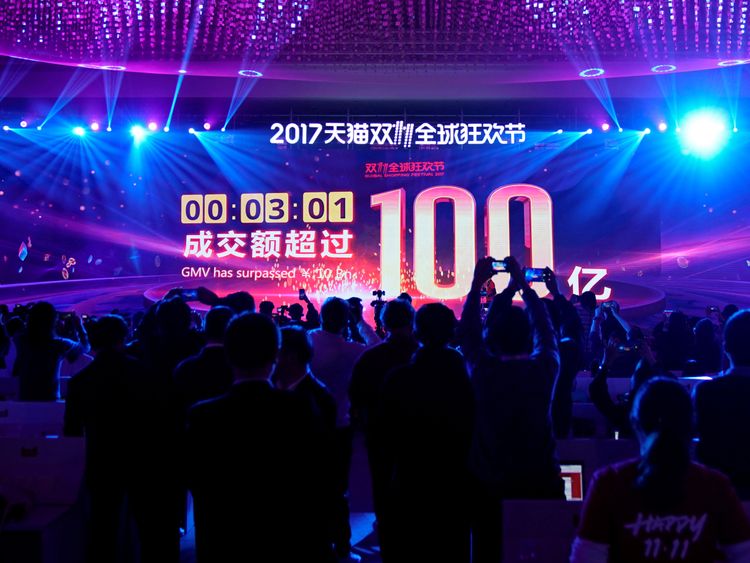 Singles' Day: Alibaba takes €2bn in minutes