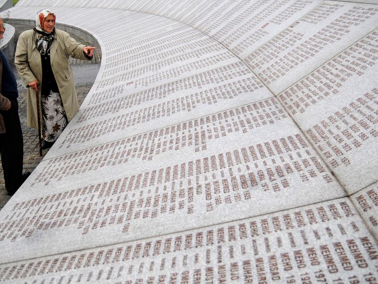 More than 8,000 Muslims were murdered in the  Srebrenica  massacre