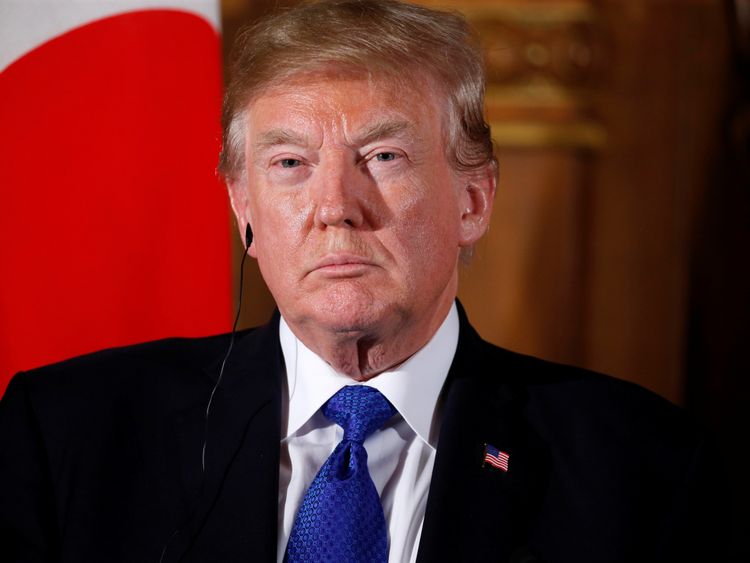 President Trump addressed the Texas mass shooting during a news conference in Japan