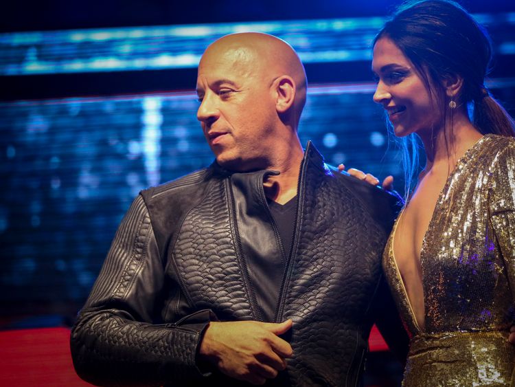 Deepika Padukone with xXx co-star Vin Diesel 