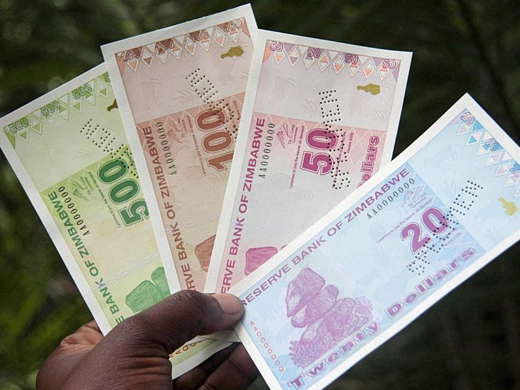 The Zimbabwean currency was hit by hyperinflation as the economy deteriorated