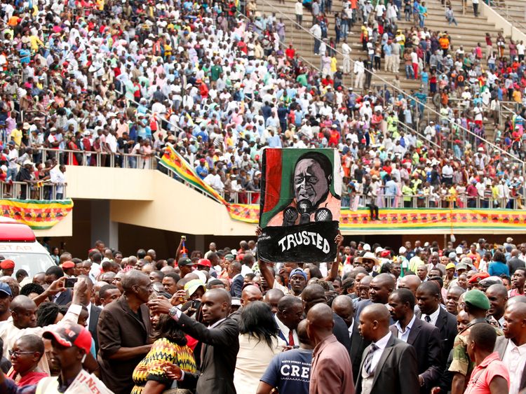 Zimbabweans celebrate the inauguration of new leader Emmerson Mnangagwa