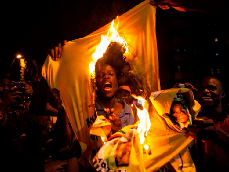 Zimbabweans living in Johannesburg, South Africa, also celebrated