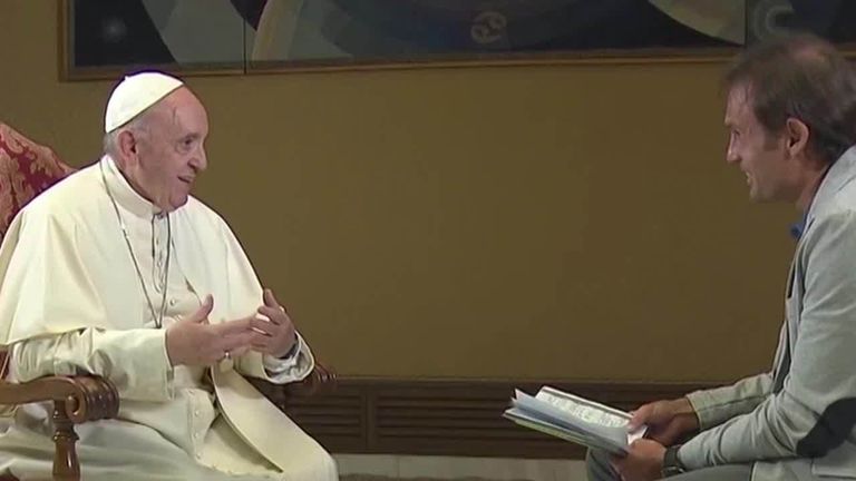Pope admits he sometimes falls asleep when he prays | World News | Sky News