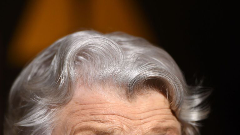 Actress Angela Lansbury attends a special screening and panel discussion of 'Beauty and the Beast' to celebrate the animated film's 25th anniversary on May 9, 2016 at the Academy of Motion Picture Arts and Sciences (AMPAS) in Beverly Hills, California. / AFP / ROBYN BECK (Photo credit should read ROBYN BECK/AFP/Getty Images)