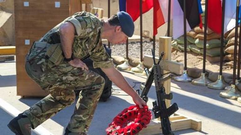Remembrance Sunday in central Baghdad. Pic: Sgt Von Marie Donato, US Army