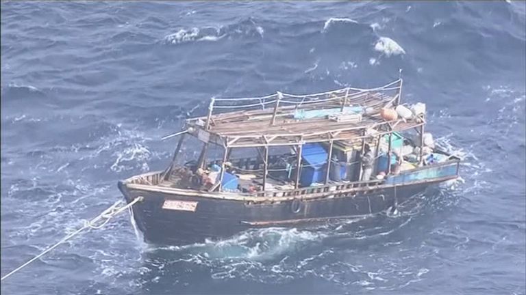 The boat was carrying 10 men who said they were from North Korea