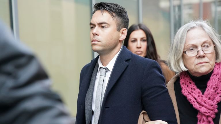 Bruno Langley arrives at Manchester Magistrates Court