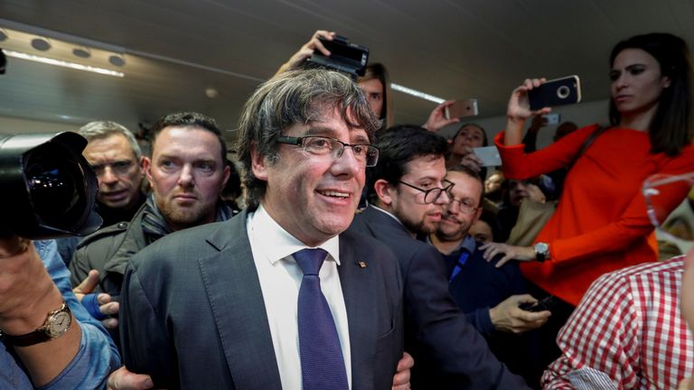Mr Puigdemont said he and his former ministers in Belgium represent a &#39;government in exile&#39;