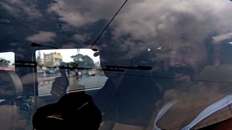 Billy Irving and John Armstrong were pictured leaving the prison