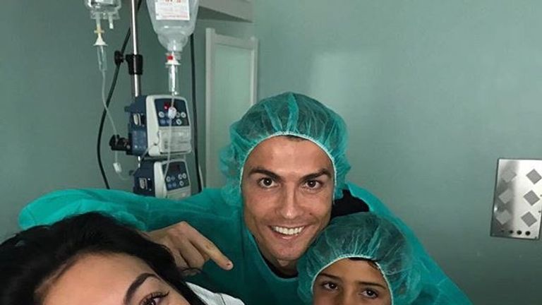 Cristiano Ronaldo said mother and baby were &#39;very happy&#39;